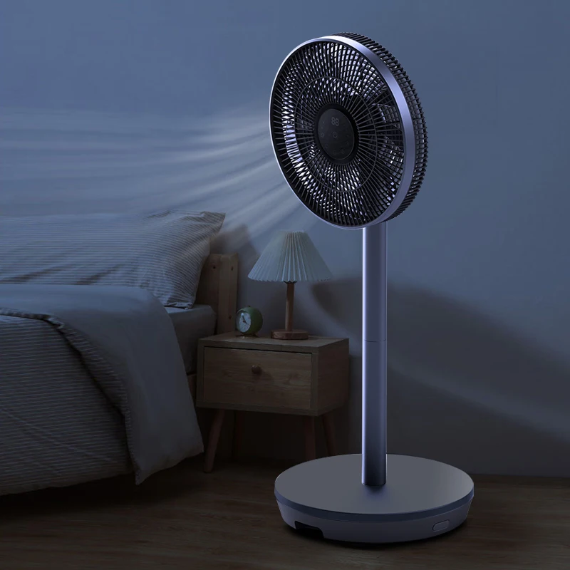 Foldable Adjustable Standing Height Floor Oscillating Pedestal Fan with Remote Control