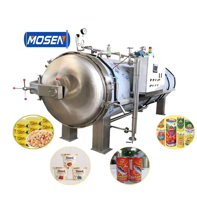 Industrial pressure small Tuna Fish Chunks Canning retort machine sterilizing