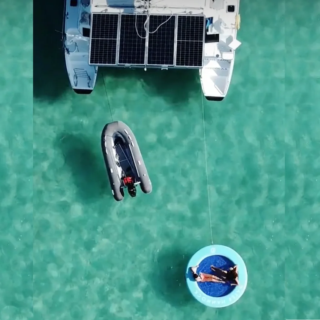 Manufacturer Custom Floating Dock with Mesh Inflatable Water Hammock Round Floating Water Platform