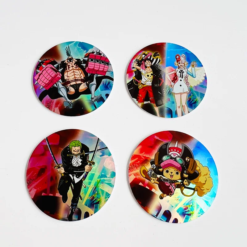 For Snacks food promotion Custom Design UV printed holographic food grade pp tazo card pogs PP plastic tazos