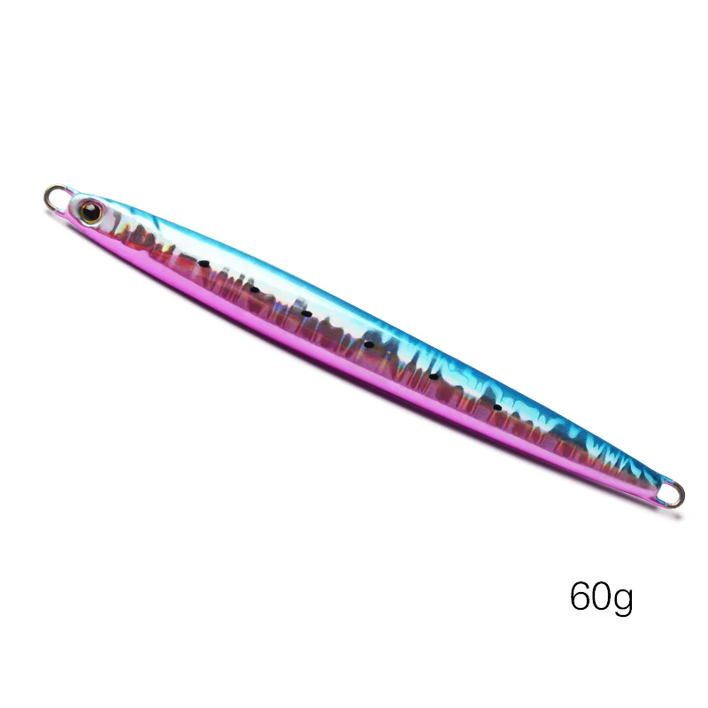 factory price 60g Metal lead Jig Long casting Jigging Lure sinking Saltwater Fishing Lures