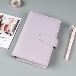 Manufacturer custom PU imitation leather notebook Korean loose-leaf notebook business Macaron notepad