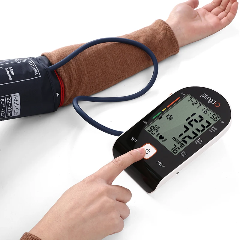 Pangao Medical Device Custom Sphygmomanometer Automatic BP Machine Arm Type Digital Blood Pressure Monitor