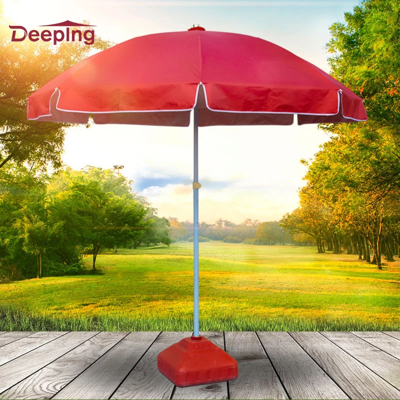 Glamping rainbow beach umbrella custom logo outdoor parasol beer advertising beach umbrella