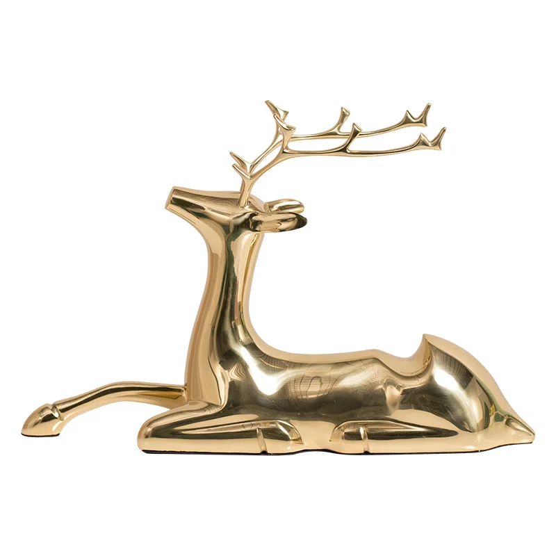 Металлическая подставка в виде фигурки животного, латунная статуя оленя, Винная стойка для украшения стола