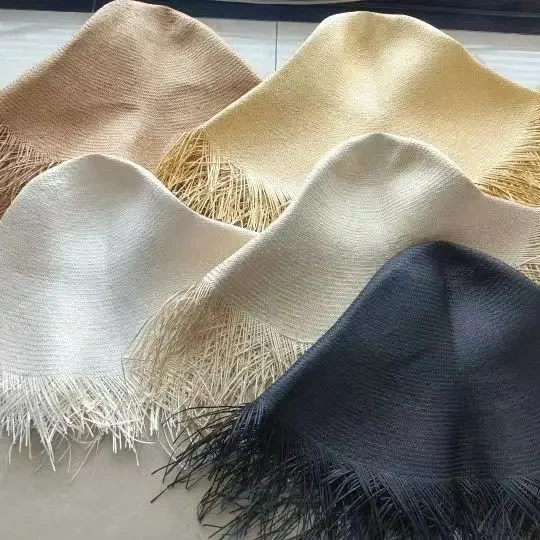 High-end Hand Made Weaving Created Paper Straw Hat body Summer Beach Women Hat