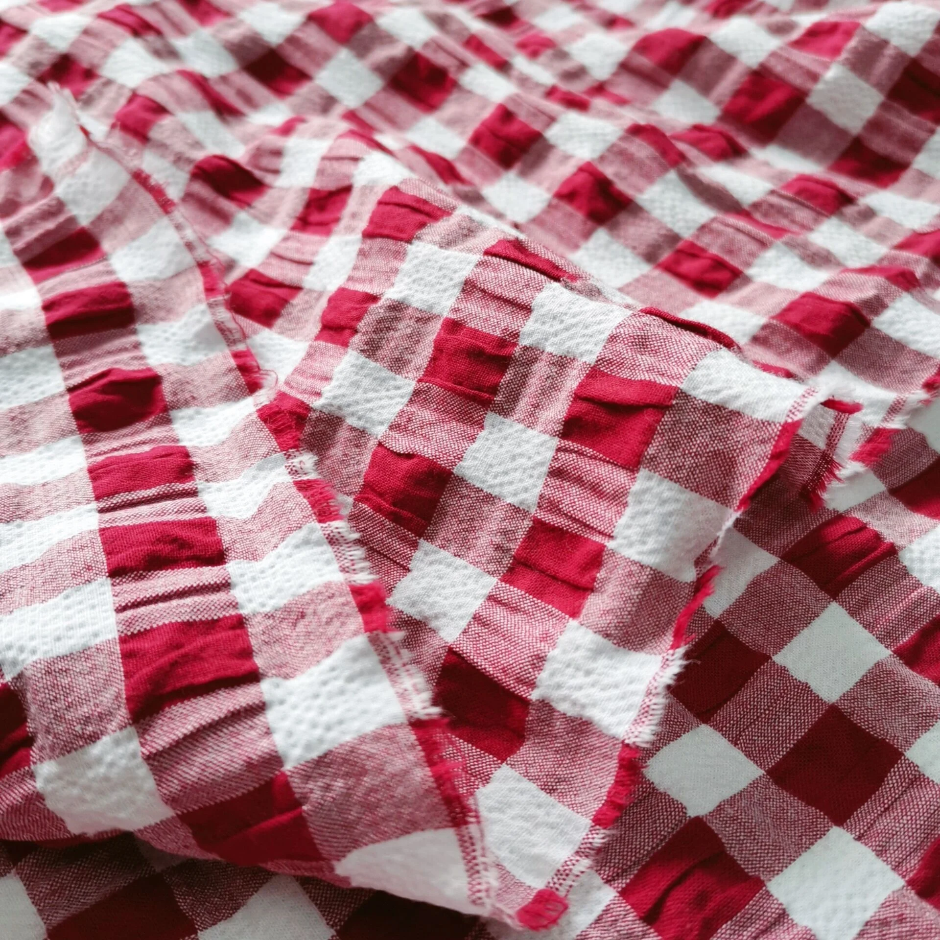 cotton yarn dyed elastic crepe seersucker stretch fabric for kids children dresses