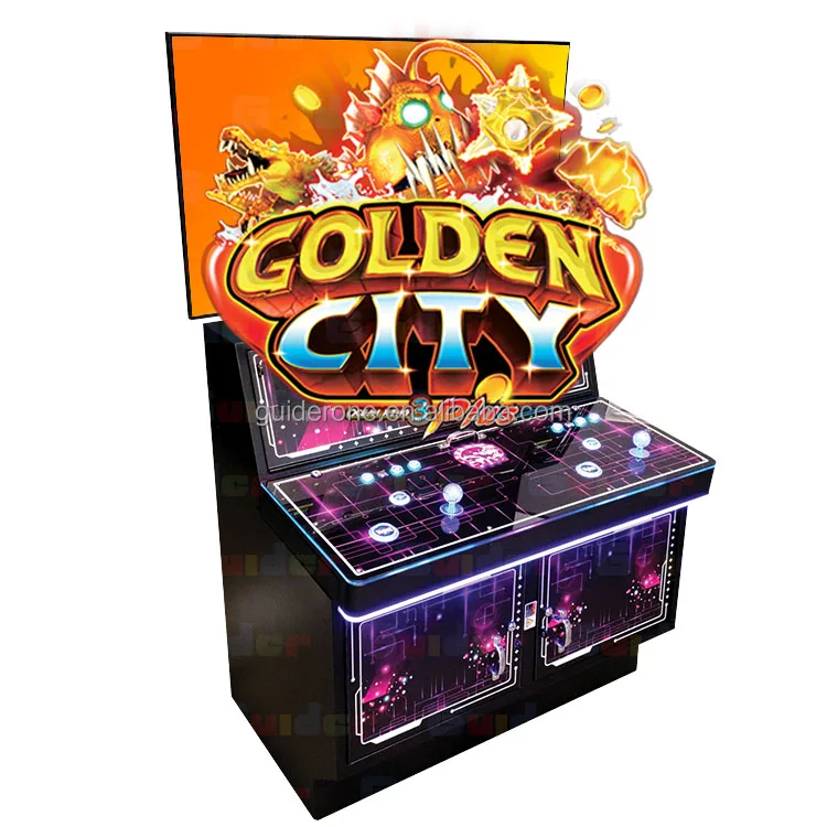 New Design Customized 2 Player 32 Inch Screen Fishing Game Software Machine Golden City