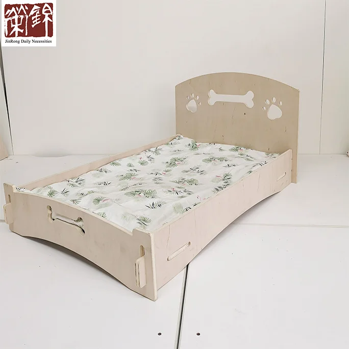 
Wooden pet product design Easy assemble dog bed small plywood pet bed pet dog sleeping bed 
