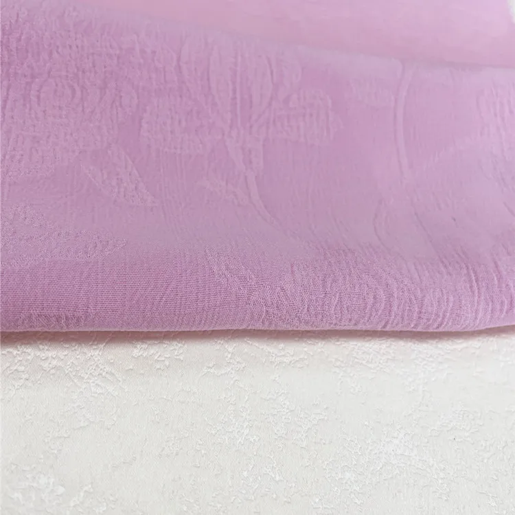 Factory price spandex Jacquard pleated polyester seersucker striped Knitted Nylon cotton hole fabric