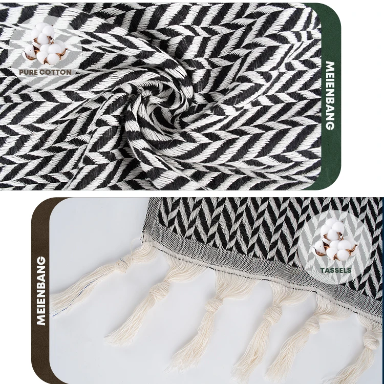 Wholesale Best Selling Luxury Large 120*180CM Turkish Beach Towel Rectangle Cotton with Custom Logo Tassel