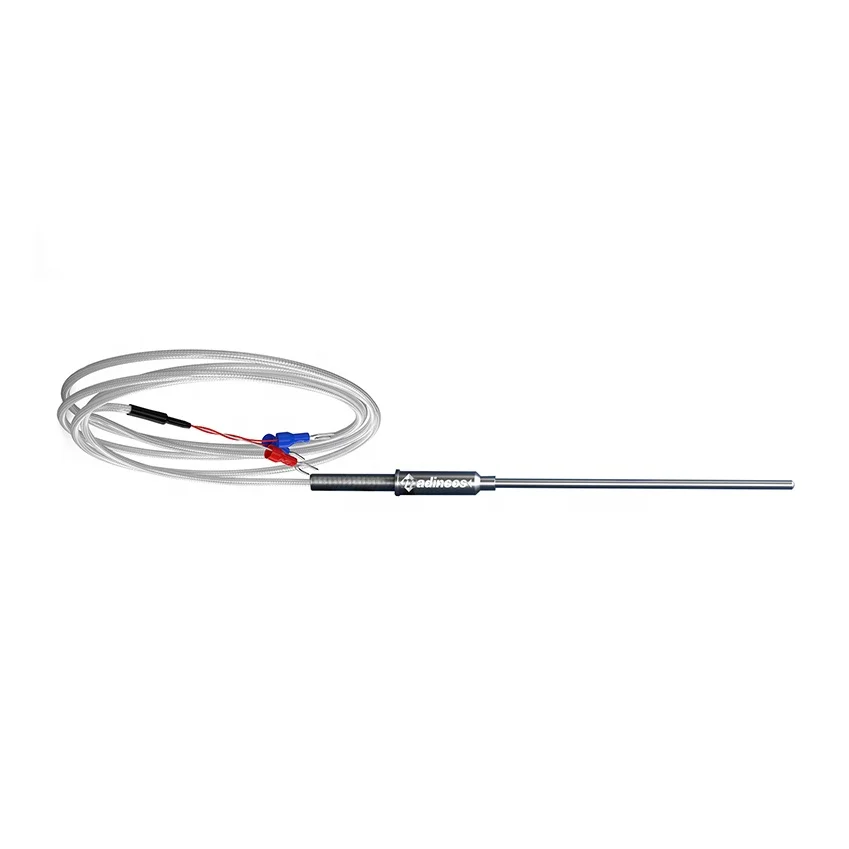 MTS100:Industrial Class A 3 wire pt1000 pt-100 pt 100 probe pt100 rtd temperature sensor with silver plated PTFE shielded wire