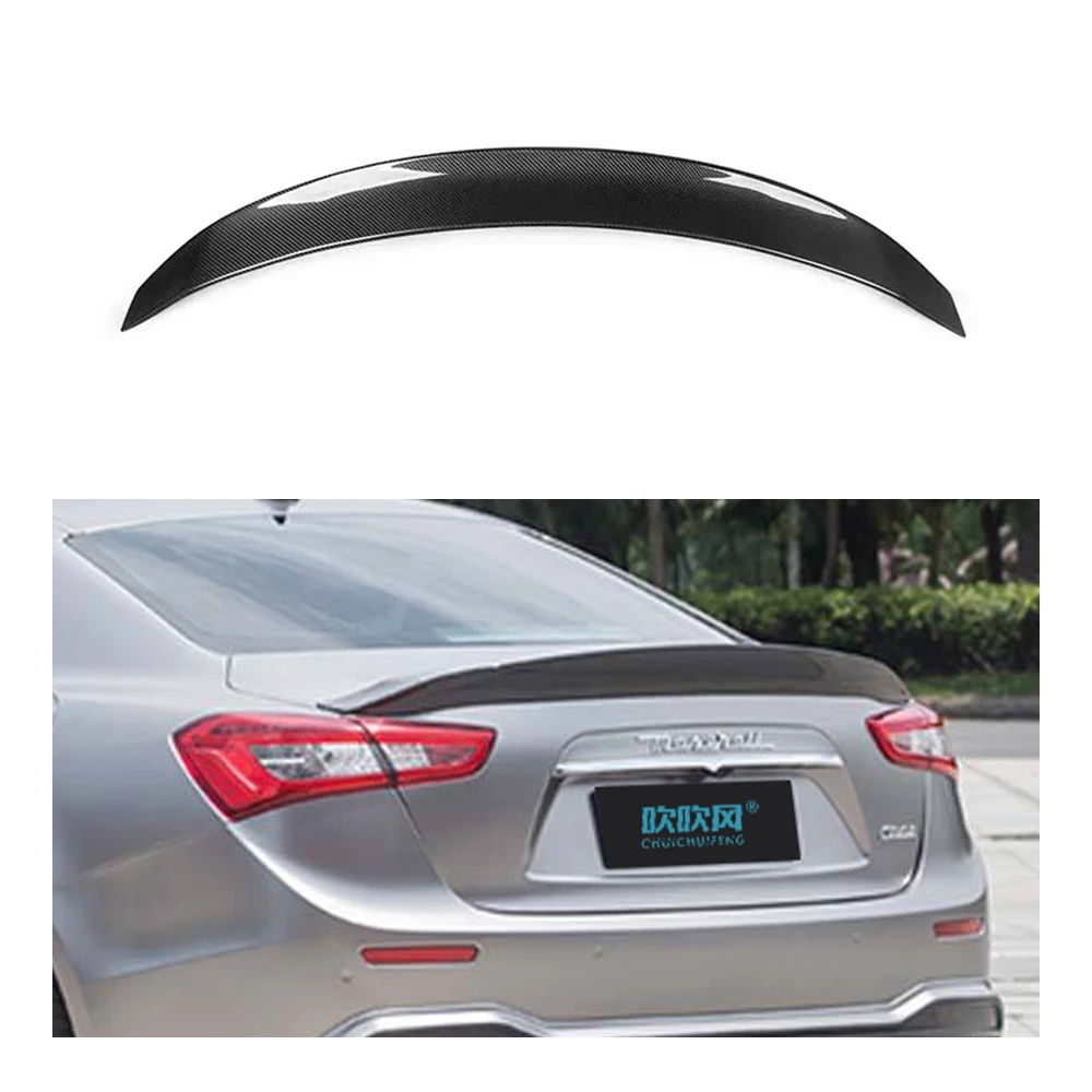 Carbon Fiber Ducktail BodyKit Rear Trunk Spoiler Wing for Maserati Ghibli 2014 - 2018