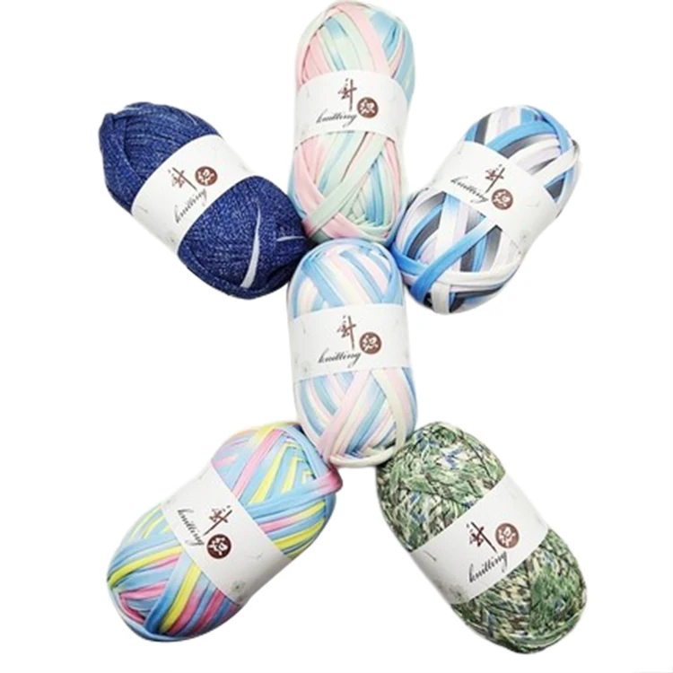 High quality wholesale hot selling 100% polyester t-shirt 100g yarn crochet thread