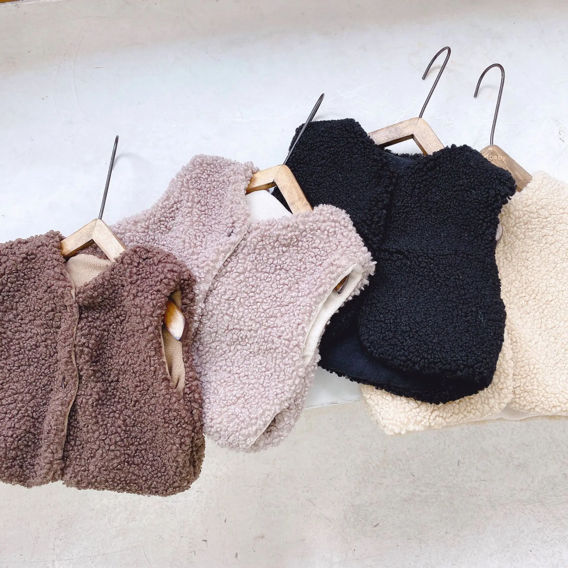 
Baby Girls Vest Autumn Winter Kids Girls Warm Coat Children Fur Style Fleece Outwear Plush Vest 