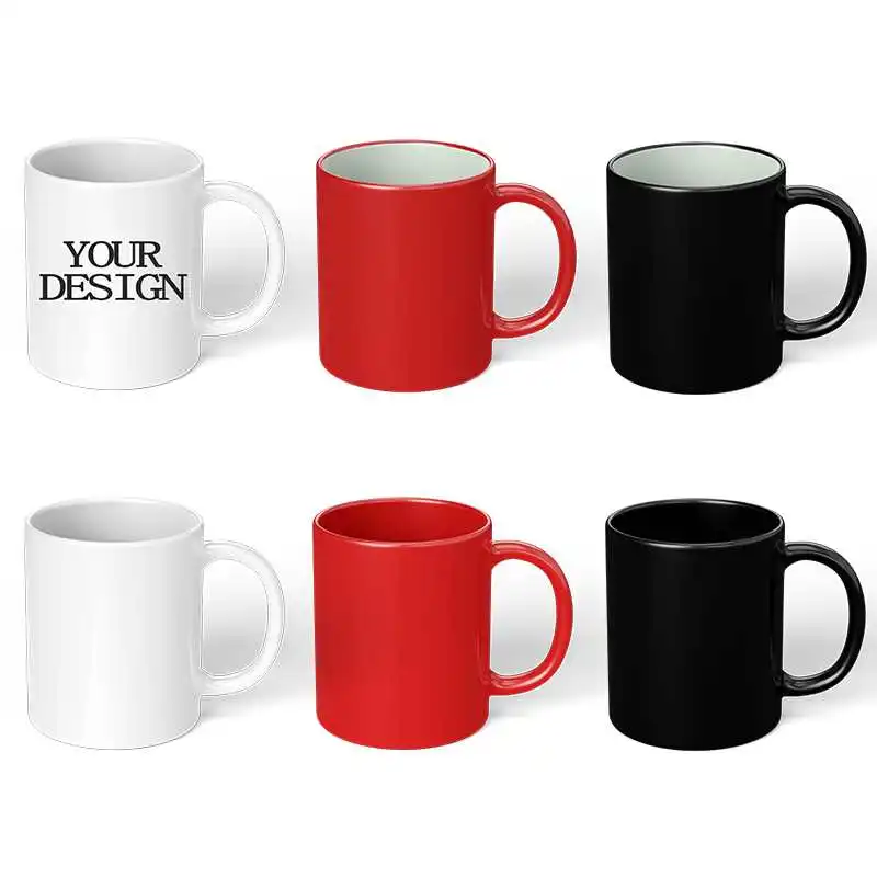 Personalised printed luxury sublimation coffee ceramic mugs magic color changing warmer temperature control porcelain mugs