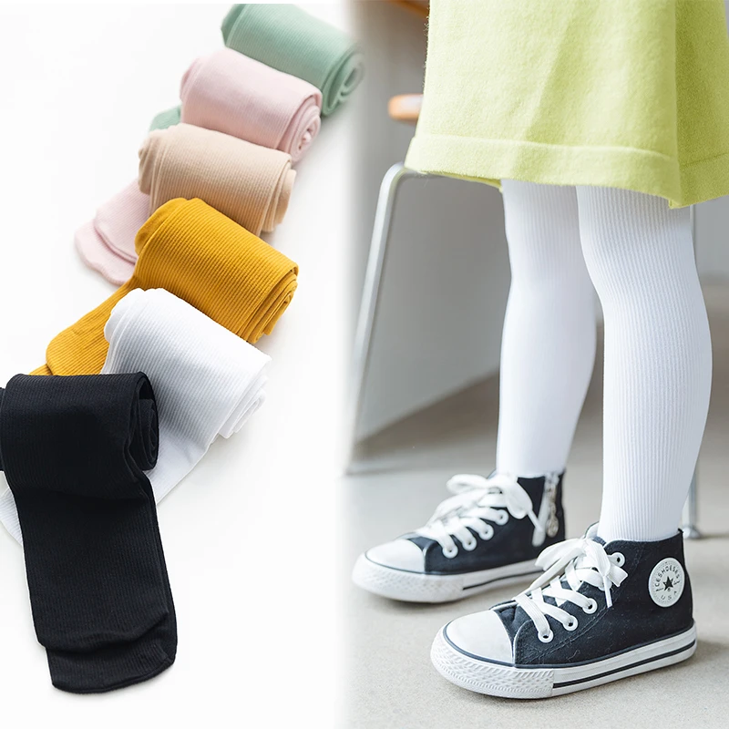 
wholesale baby girls pantyhose soild color kids thin colorful tights children 