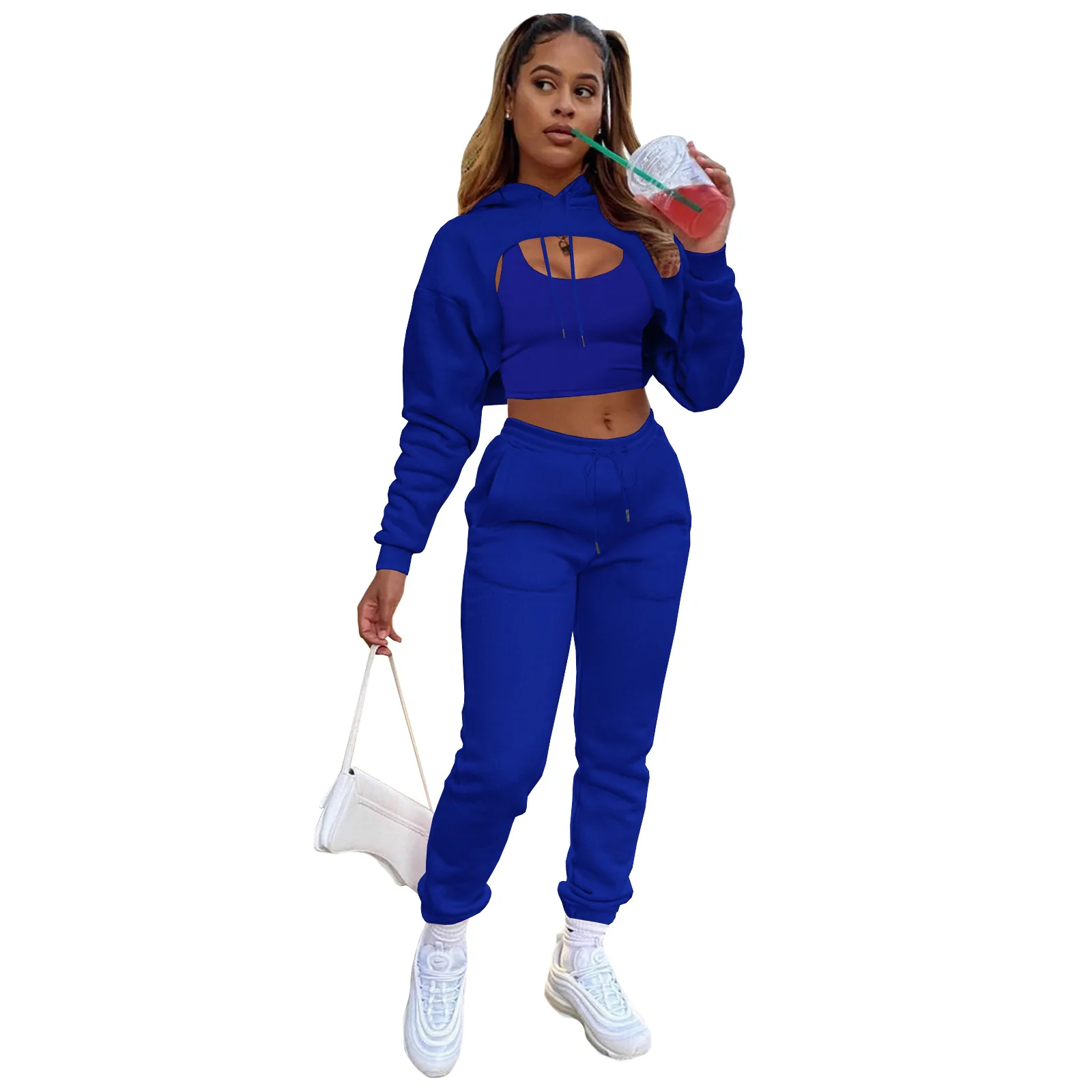 2021 High quality and low price wholesale breathable jogger sets for ladies