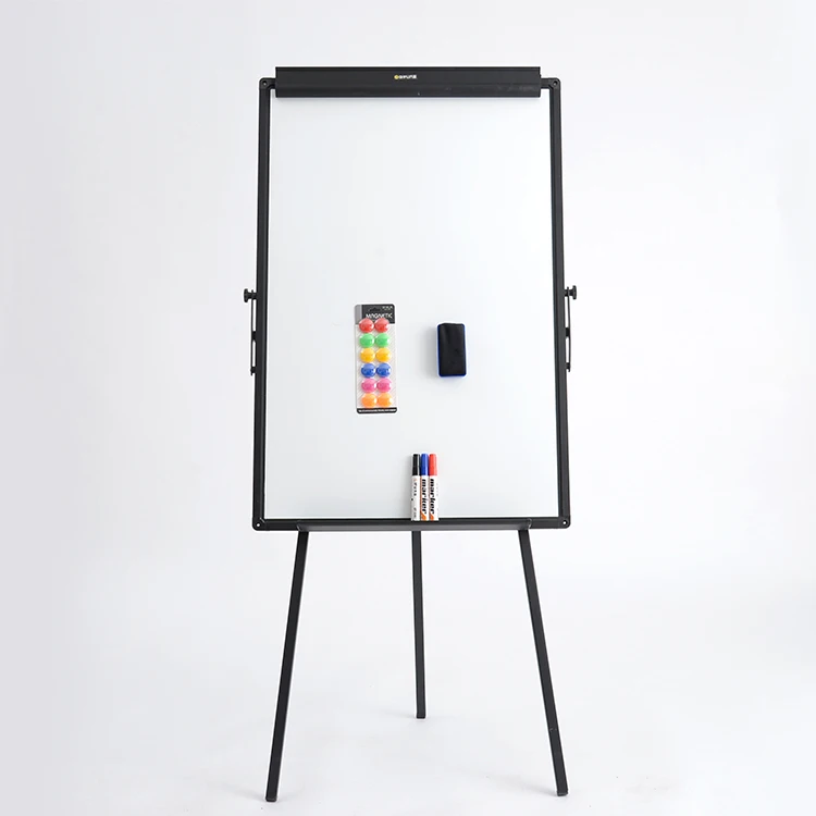 
Standard size home office classroom foldable stand whiteboard flip chart white dry erase board easel 