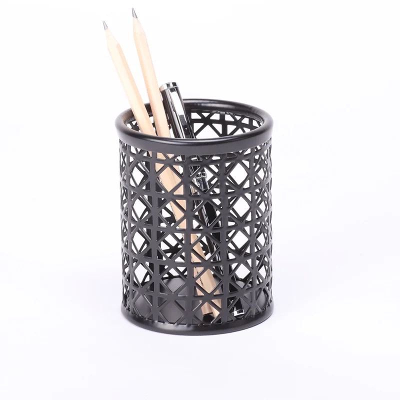 Stationery wideny different types of metal pencil holder for desk