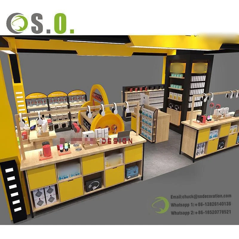 Custom Tempered Glass Cell Phone Shop Design Mall Kiosk Showcase Customized Mobile Phone Repair Kiosk for Shopping Mall Sale
