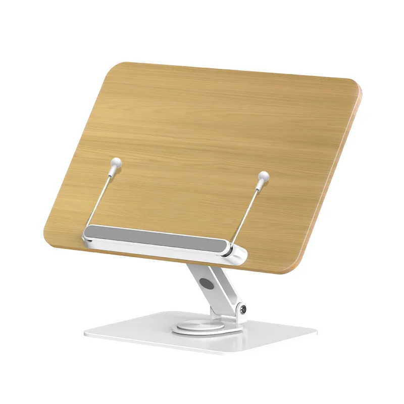 Desktop adjustable quran book stand wooden newspaper reading stand for student children