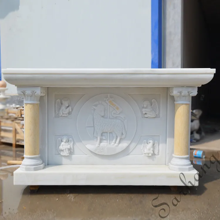 Catholic Reglious Church Altar White Marble Altar Table
