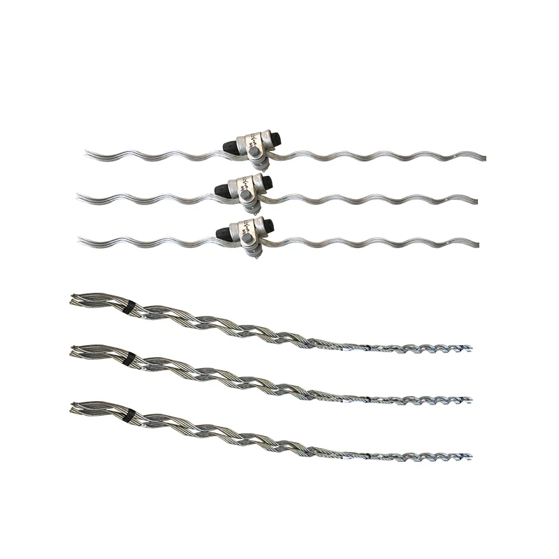 Cable fitting hot dip galvanized preformed suspension clamp for adss cable