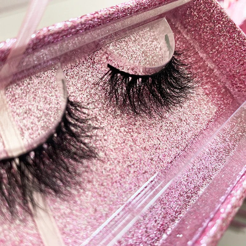 private label real mink fur logo packing wholesale fluffy cluster lash vendor full strip eyelashes naturel lashes