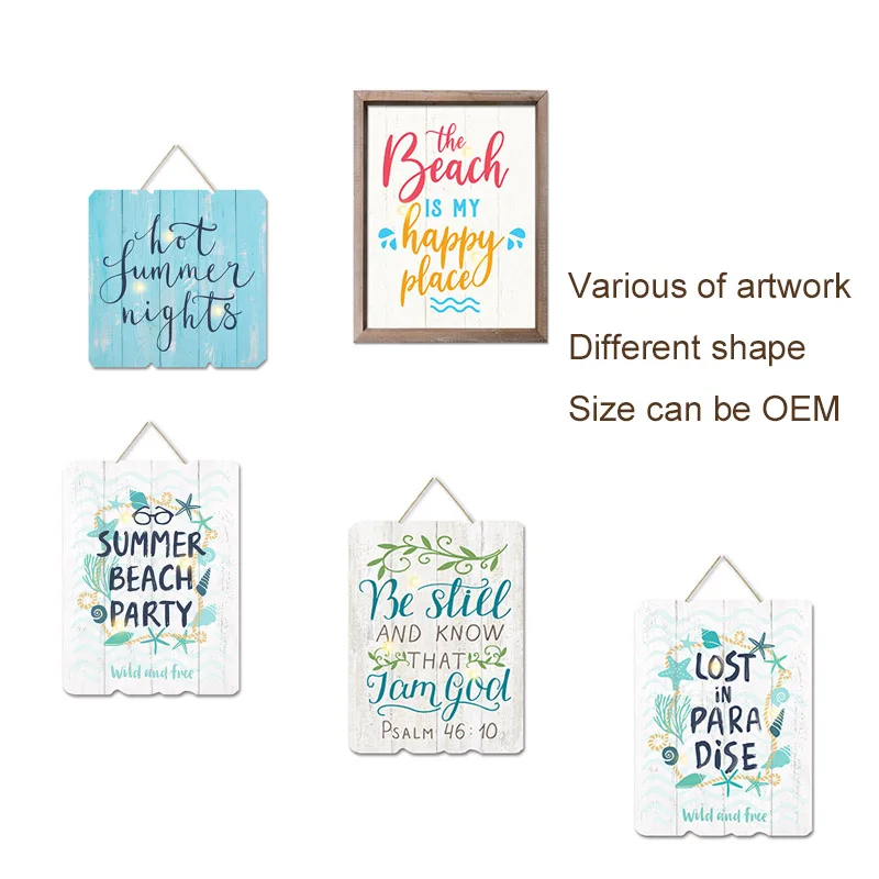 Summer word home decor finished wood sign wood signs blank craft crafted wooden products