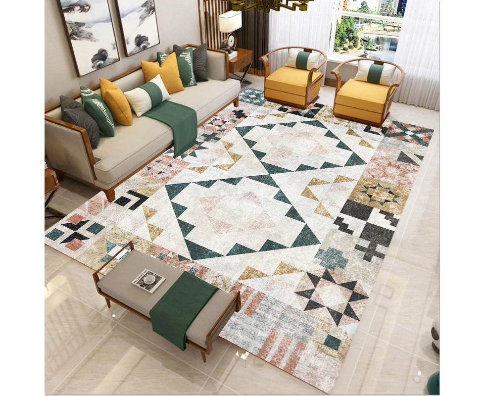 Cheap Factory Price Bedroom Polyester Floor Carpet Area Rug Modern Living Room Carpets and Rugs