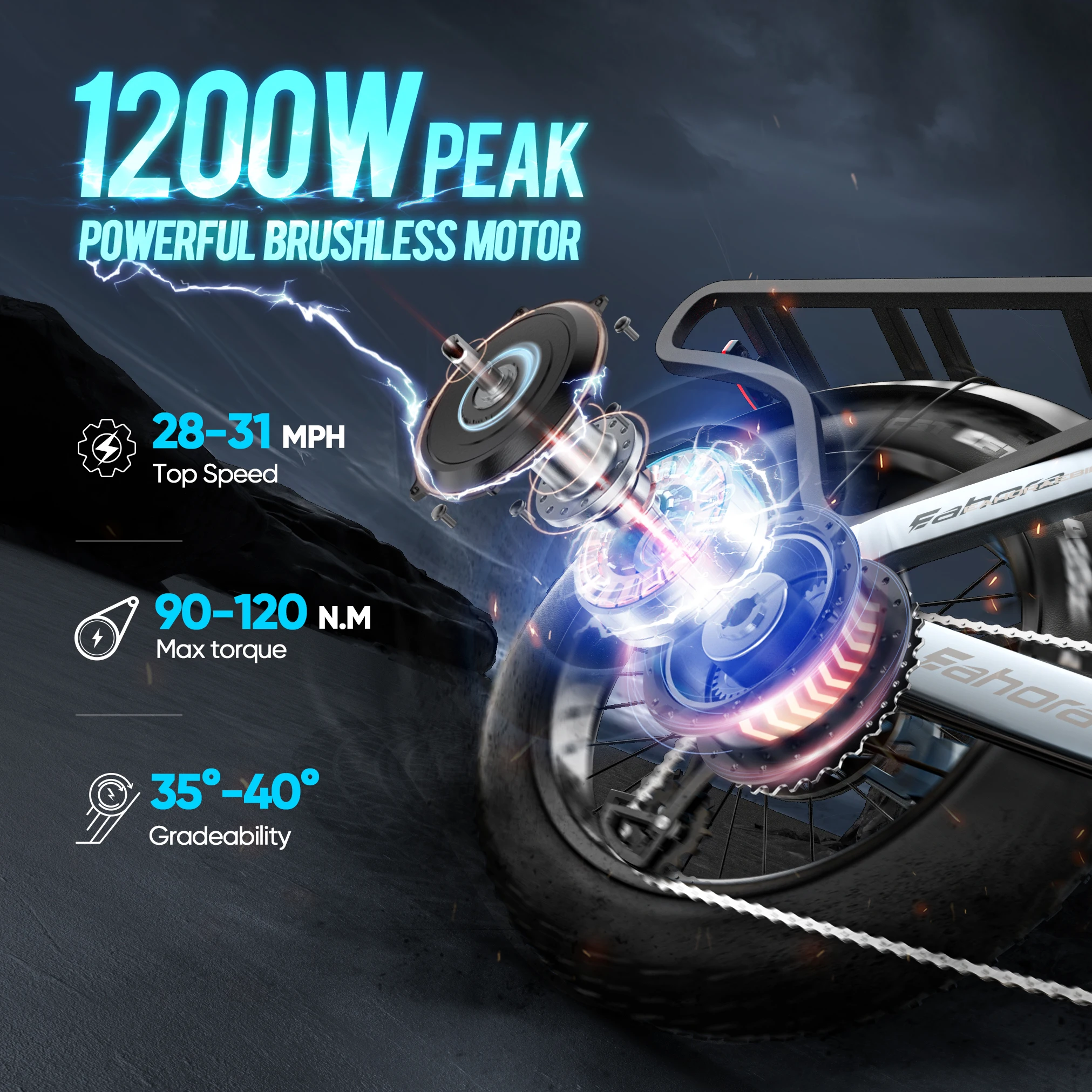 Eahora Juliet Cargo EU US CA Stock Warehouse 1000W/1200W 48V 60Ah 100+ Miles Long Range mtb E-Bike Electric Bike for Adults