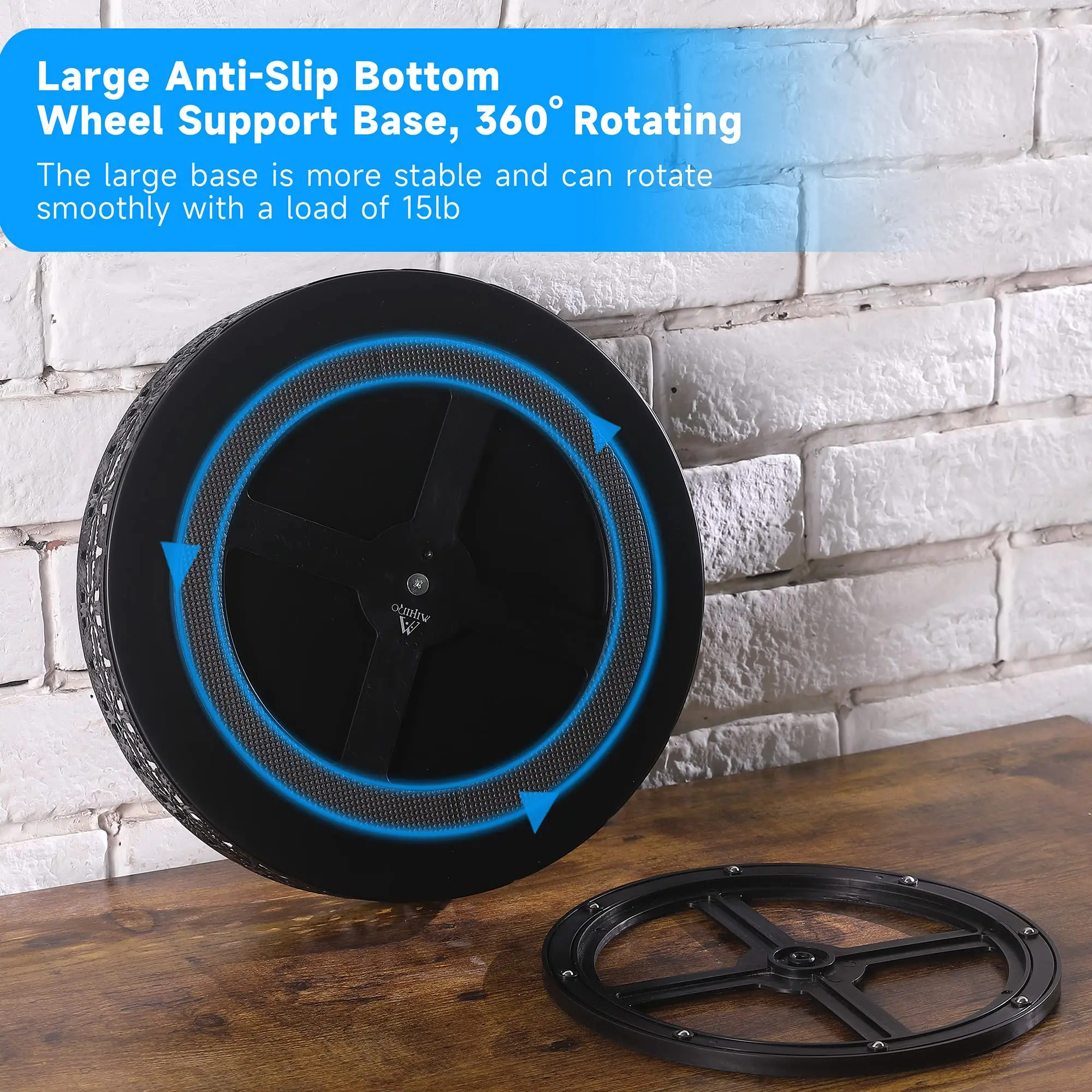 6 10 in Lazy large black Susan revolving Turntable Metal Rotating Spice Rack Organizer Rotatable storage rack Tray for Cabinet