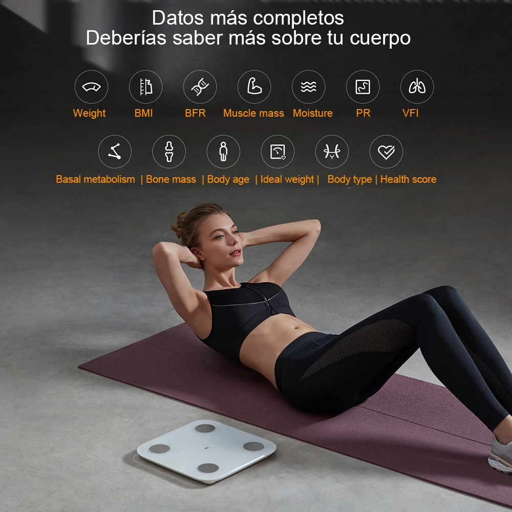  Электронные весы XIAOMI MIJIA Mi 2 умный цифровой прибор безмен для ванной светодиодный экран дистанционное управление через
