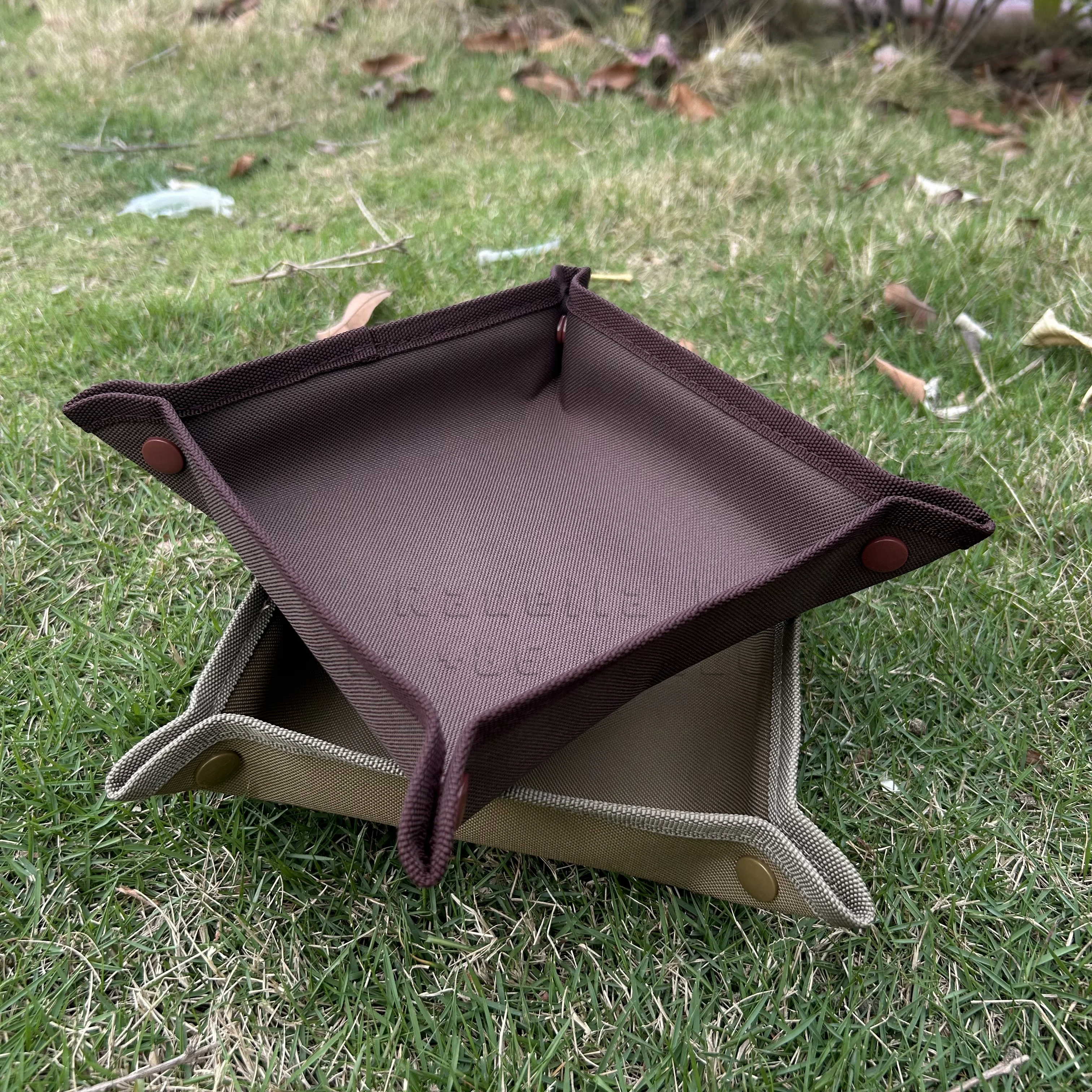 Camping Picnic Basket Storage Dice Tray Daily Necessities Storage Box Tray Foldable Waterproof Rolling Tray Storage Plate