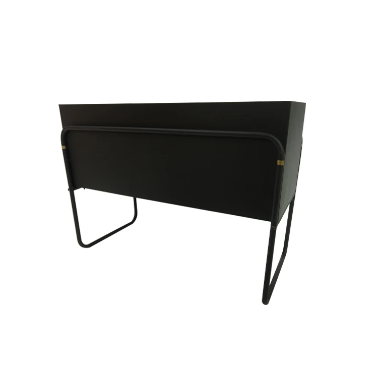 big flower pot outdoor indoor planting black powder coated anti rust