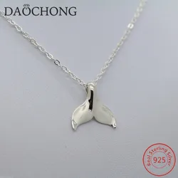 Necklace Sterling Silver Ocean Jewelry Whale Tail Charm S925 Necklace