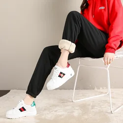 Wholesale women girl winter warm thin fleece sherpa Harem pants sweatpants