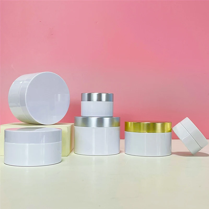High quality thick wall PET Jar OEM Custom Logo Body Butter Container 1oz 8oz 30ml 50 ml 100ml 200g 250g 300g cosmetic jars