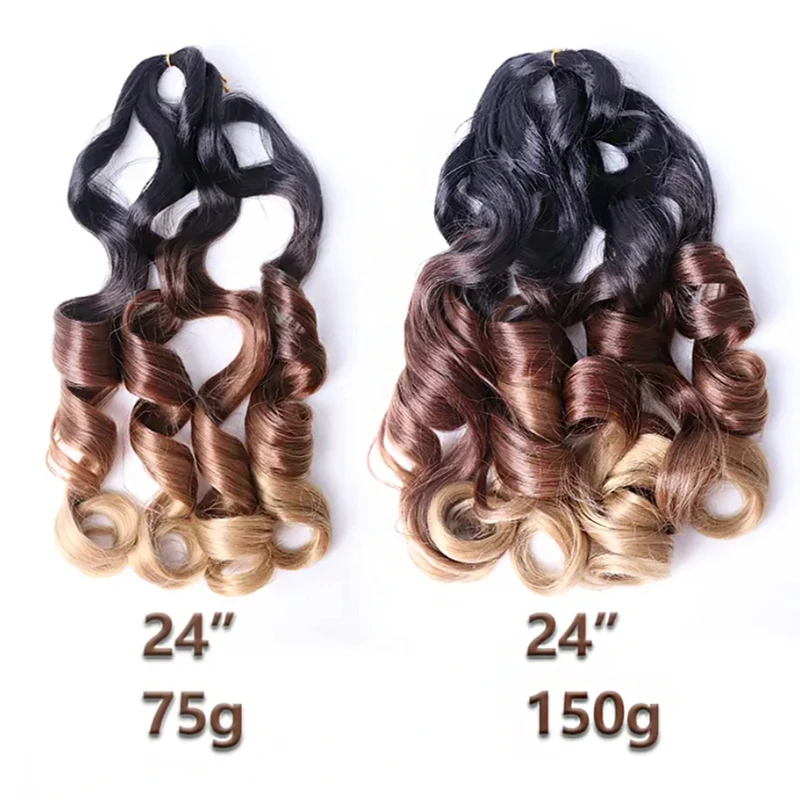 Wholesale 150G 24Inch Spiral French Curl Wave Yaki Bulk For Braiding Hair With Curly Ends Synthetic Braids Loose Wave