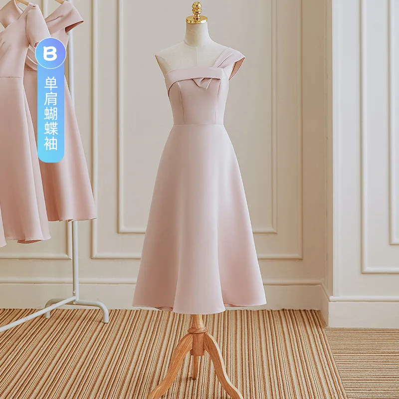 Ready to Ship Party Dress Long Wedding Guests Prom Dress Green Satin Bridesmaids Dress