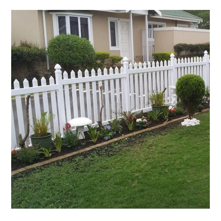 Horizontal Metal Exterior Design White Garden Edging Silicone Mold Vinyl Picket Fence Dog War