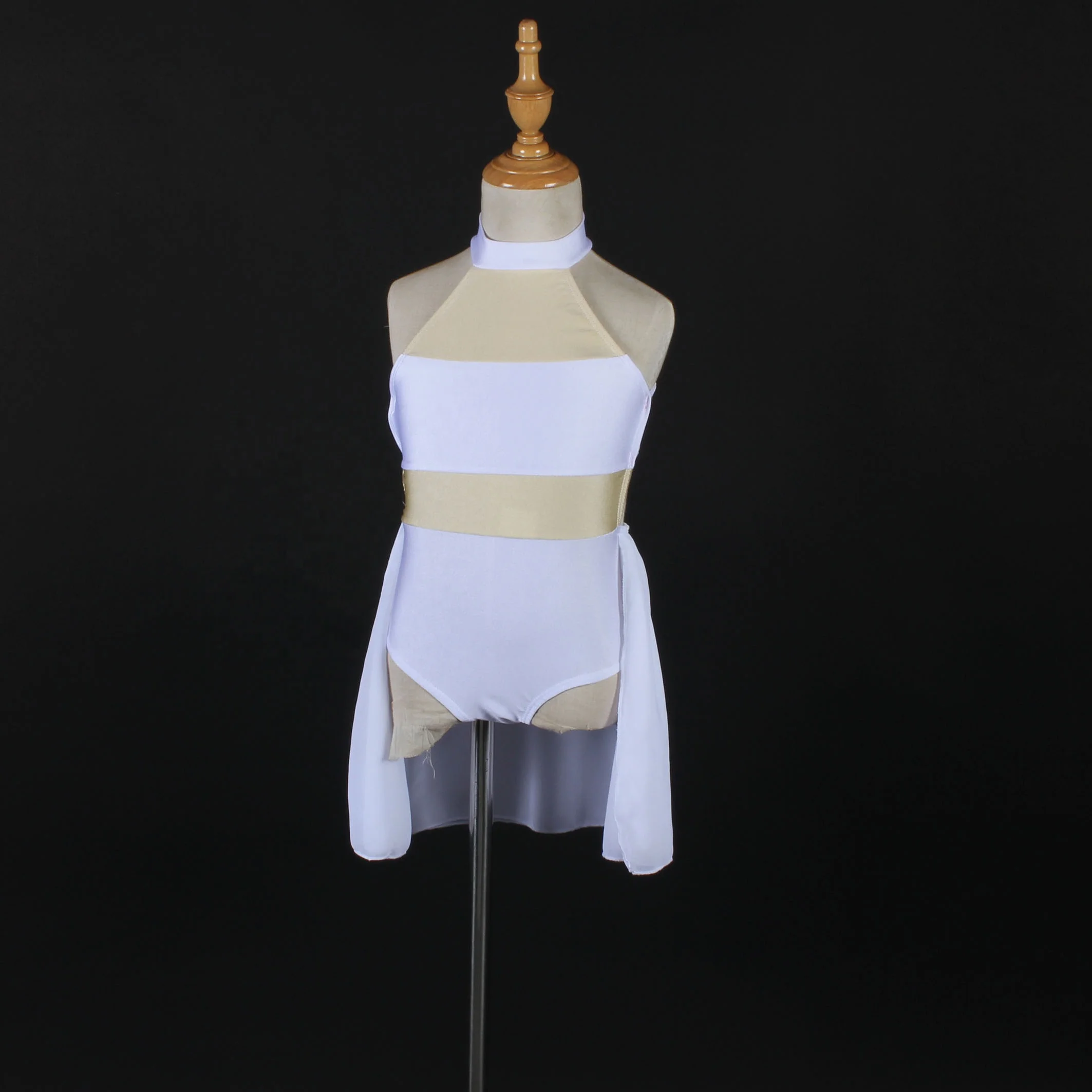 White Spandex Performance Leotard Exercise Practise Dance Stage Performance Unitard Lyrical Artistic Gymnastics Dance Wear