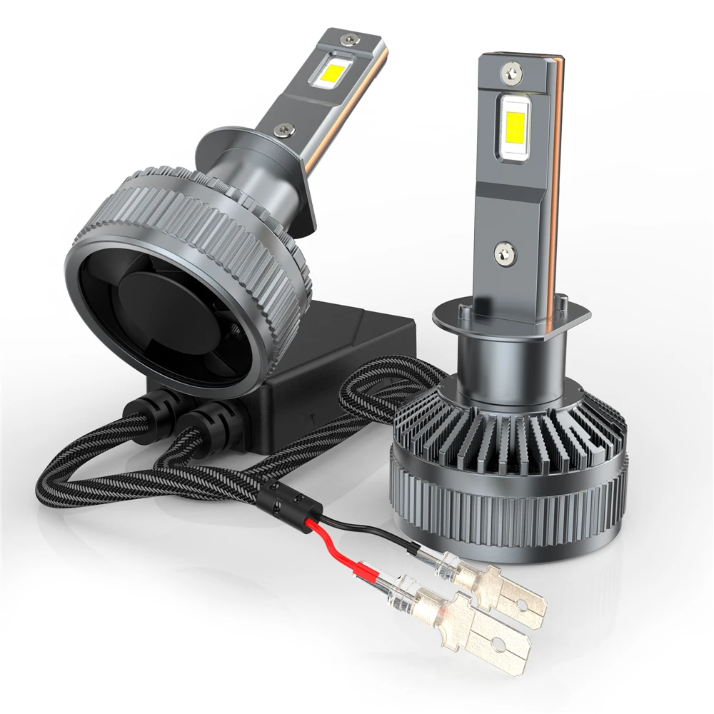 High-Power 130W H1 LED Car Front Headlights 6000K Color Temperature 12000Lm High Quality Aluminum Fog Lights 24V/12V Driving H7