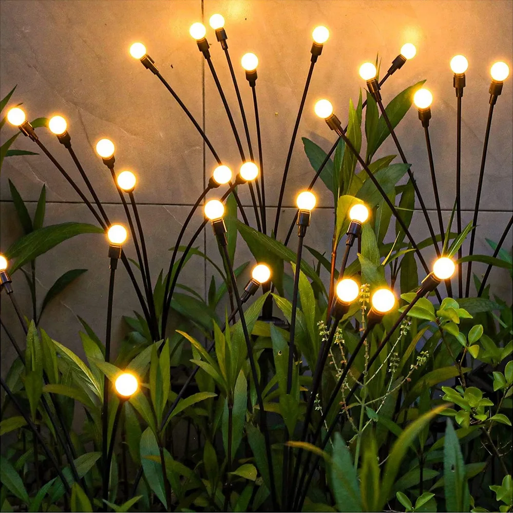 High Quality LED Light Outdoor Lamp Wind Blows Swaying Led Powered Solar Firefly Garden Light