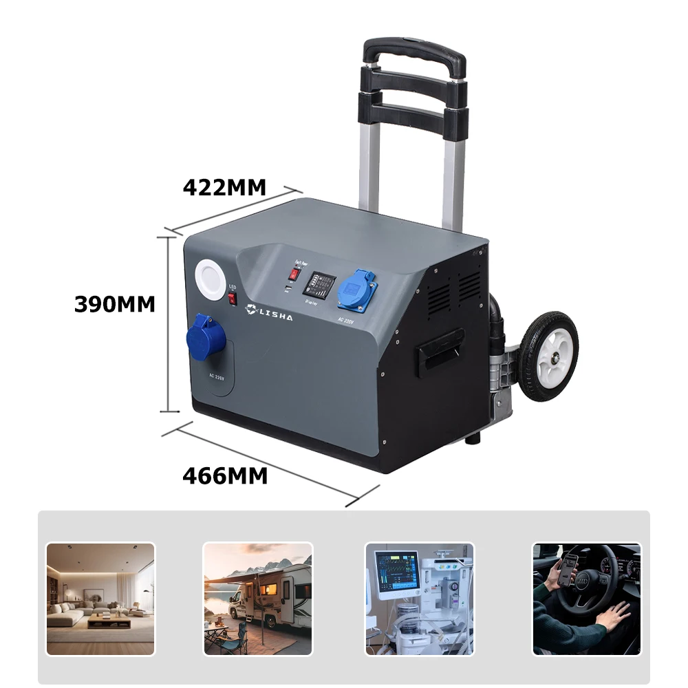 Lisha Factory Direct Sales 25.6V 100Ah 3KW Industrial Mobile Power Supply Solar Energy System Lithium ion Battery