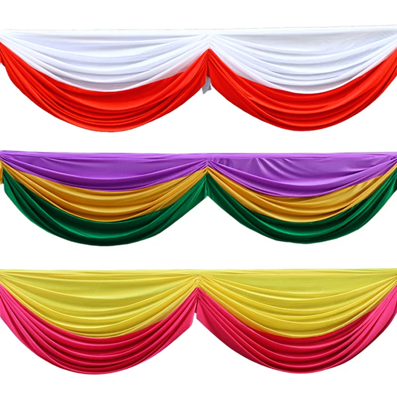 3m Tassels Swag Drape Valance Stage Background Swags For Backdrop Curtain Wedding Background Event Party Deco