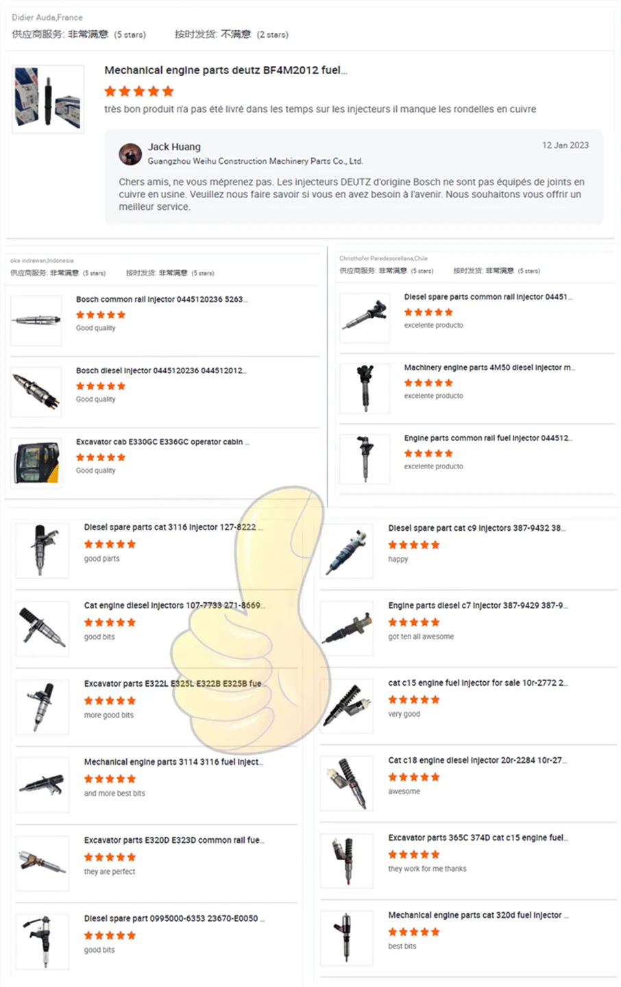 volvo d16 injectors 21451295 d16 fuel injector for volvo d16 engine parts