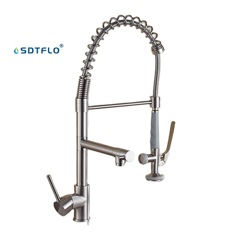 Modern Brushed Sink Faucet Contemporary Ceramic Kitchen Faucet Touch Sensor Smart Sink Water Tap Dual Handle