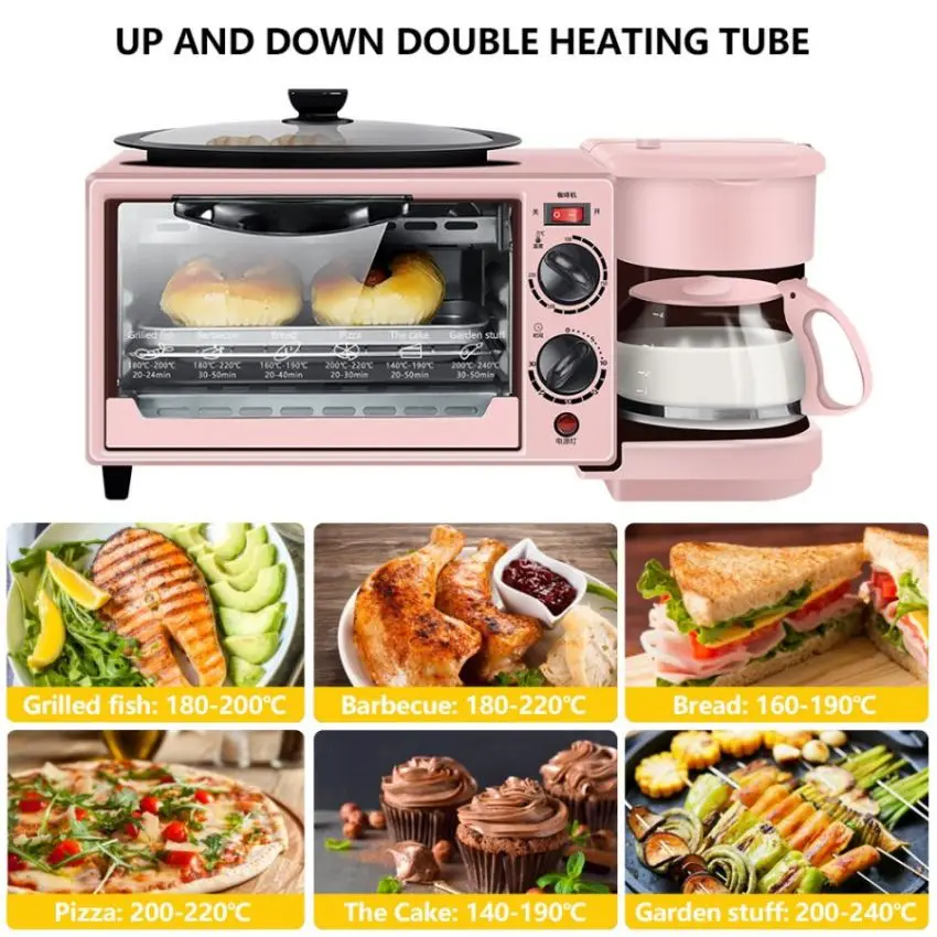 Factory Outlet High Quality Multi Function Aluminum Electric Multi-function 3 in 1 Breakfast Machine